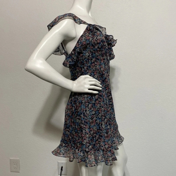 The East Order NWT Cece Floral Ruffle Chiffon Mini Dress Size S - Picture 6 of 9